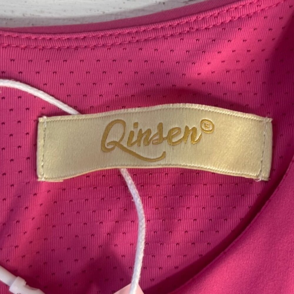 Qinsen Sleeveless Tennis Golf Dress Womens XL Pink New Undershorts - Picture 8 of 11